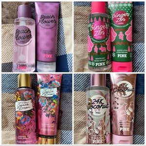 Vs pink matching lotion/mist sets